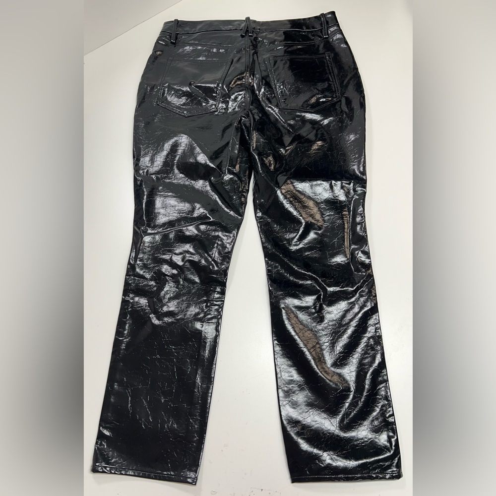 Good American Classic Croc Embossed Faux Leather Ankle Pants New With Tags 14 - Picture 4 of 13